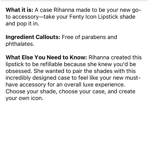 FENTY ICON SEMI MATT LIPSTICK MOTHA LUVA & THE REFILLABLE CASE NWT - Picture 12 of 12